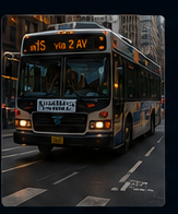 M15 bus corridor advertising surface
