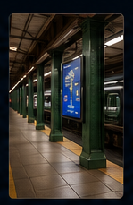 Grand Central subway platform advertising location